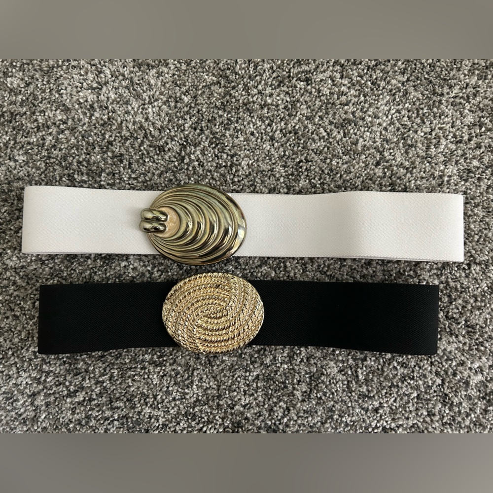 Two Vintage stretch belts size small